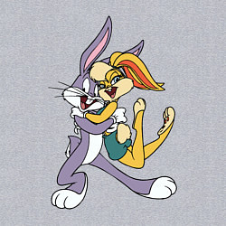 Свитшот хлопковый мужской Bugs Bunny - Lola Bunny, цвет: меланж — фото 2
