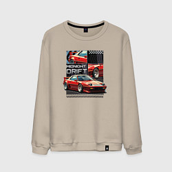 Мужской свитшот Спортивная машина по кусочкам и целиком