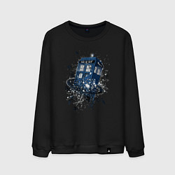 Свитшот хлопковый мужской Magic tardis, цвет: черный