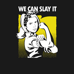 Свитшот хлопковый мужской Buffy we can slay it, цвет: черный — фото 2
