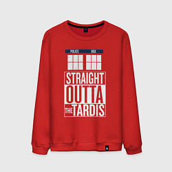 Свитшот хлопковый мужской Прямо из Тардиса, цвет: красный