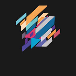 Свитшот хлопковый мужской Стиль геометрия, цвет: черный — фото 2