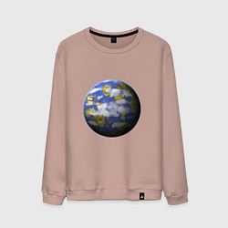 Мужской свитшот Голубая планета, альтернативная