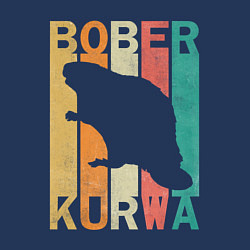 Свитшот хлопковый мужской Kurwa Bober, цвет: тёмно-синий — фото 2