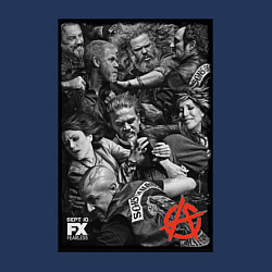 Свитшот хлопковый мужской Sons Of Anarchy all, цвет: тёмно-синий — фото 2