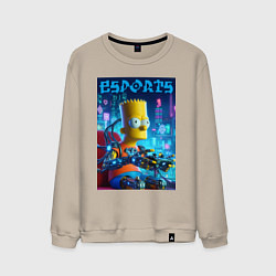 Мужской свитшот Cyber Bart Simpson - esport