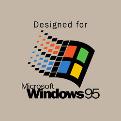 Свитшот хлопковый мужской Предназначен для windows 95, цвет: миндальный — фото 2
