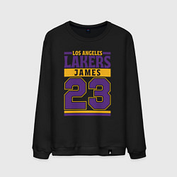 Свитшот хлопковый мужской Lakers - James 23, цвет: черный