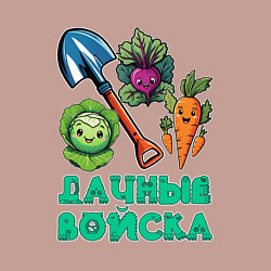 Свитшот хлопковый мужской Овощи и лопата, цвет: пыльно-розовый — фото 2