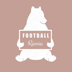 Свитшот хлопковый мужской Footbal bear Russia, цвет: пыльно-розовый — фото 2