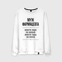Мужской свитшот Муж фармацевта море по колено