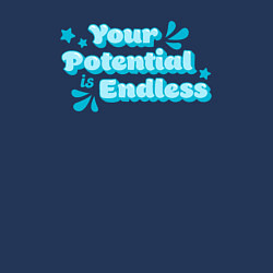 Свитшот хлопковый мужской Твой потенциал бесконечен, цвет: тёмно-синий — фото 2