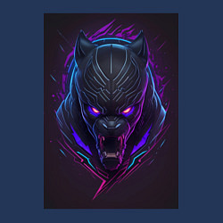 Свитшот хлопковый мужской Маска Черной пантеры, цвет: тёмно-синий — фото 2