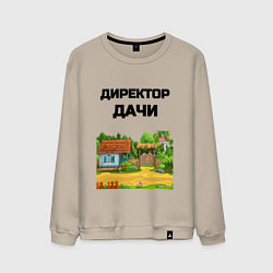Свитшот хлопковый мужской Дачный директор, цвет: миндальный