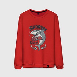 Свитшот хлопковый мужской Shark team, цвет: красный