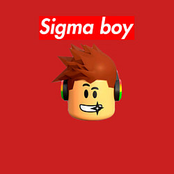 Свитшот хлопковый мужской Sigma boy roblox head - мем Роблокс Сигма бой, цвет: красный — фото 2