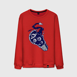 Мужской свитшот Космическая лампочка