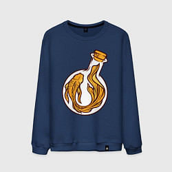 Мужской свитшот Золотая рыбка в колбе