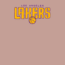 Свитшот хлопковый мужской Team Los Angeles Lakers, цвет: пыльно-розовый — фото 2