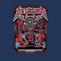 Свитшот хлопковый мужской Metallica - skeleton robot, цвет: тёмно-синий — фото 2