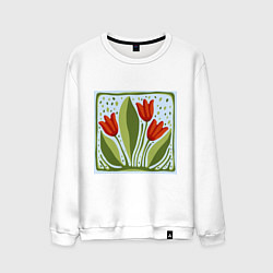 Мужской свитшот Цветущие тюльпаны