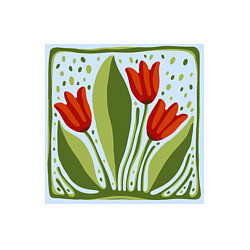 Свитшот хлопковый мужской Цветущие тюльпаны, цвет: белый — фото 2