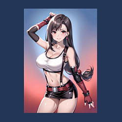 Свитшот хлопковый мужской Тифа Локхарт из Final Fantasy VII, цвет: тёмно-синий — фото 2