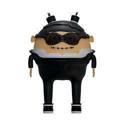 Свитшот хлопковый мужской Cartoon agent female in black suit, цвет: белый — фото 2