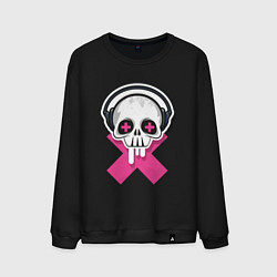 Мужской свитшот Череп в наушниках