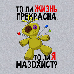 Свитшот хлопковый мужской Кукла вуду, цвет: меланж — фото 2