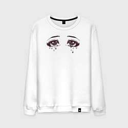 Свитшот хлопковый мужской Космический взгляд, цвет: белый