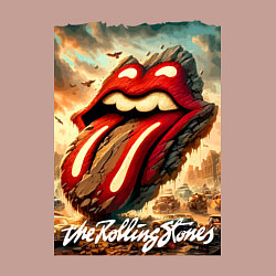 Свитшот хлопковый мужской Rolling Stones - logo transformation, цвет: пыльно-розовый — фото 2