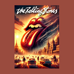 Свитшот хлопковый мужской Logo of the Rollings Stones, цвет: кирпичный — фото 2