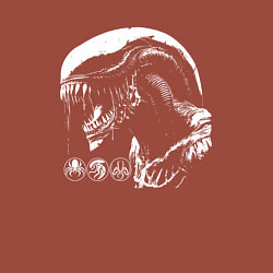 Свитшот хлопковый мужской Ксеноморф с тремя значками, цвет: кирпичный — фото 2