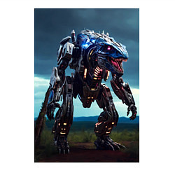 Свитшот хлопковый мужской Робот в стиле Horizon, цвет: белый — фото 2