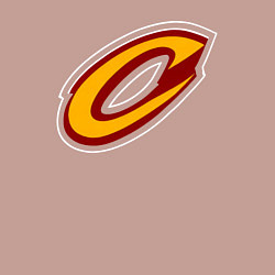 Свитшот хлопковый мужской Кливленд Кавальерс лого, цвет: пыльно-розовый — фото 2