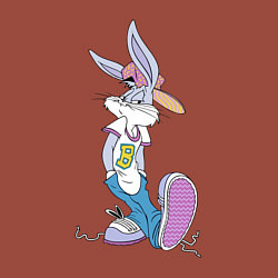 Свитшот хлопковый мужской Bugs Bunny in the sneakers, цвет: кирпичный — фото 2