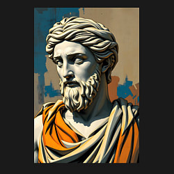 Свитшот хлопковый мужской Античная статуя в теплых тонах, цвет: черный — фото 2