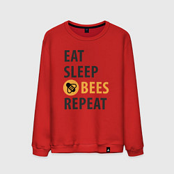 Мужской свитшот Еда сон пчёлы