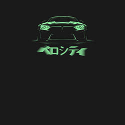 Свитшот хлопковый мужской Спорткар в фронтальном ракурсе, цвет: черный — фото 2