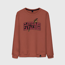 Свитшот хлопковый мужской NBA Cleveland, цвет: кирпичный