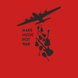 Свитшот хлопковый мужской Делай музыку, а не войну, цвет: красный — фото 2