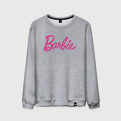 Свитшот хлопковый мужской Барби надпись, цвет: меланж