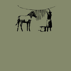 Свитшот хлопковый мужской Banksy zebra, цвет: авокадо — фото 2