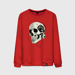 Мужской свитшот Кибернетический череп с проводами