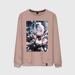 Свитшот хлопковый мужской Jetavie Punishing Gray Raven, цвет: пыльно-розовый