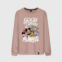 Мужской свитшот Дональд Дак и Микки Маус