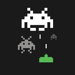 Свитшот хлопковый мужской Space invaders, цвет: черный — фото 2