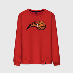 Свитшот хлопковый мужской Basketball shot, цвет: красный