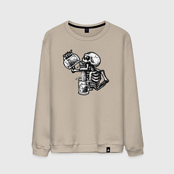 Мужской свитшот Пивной скелетик